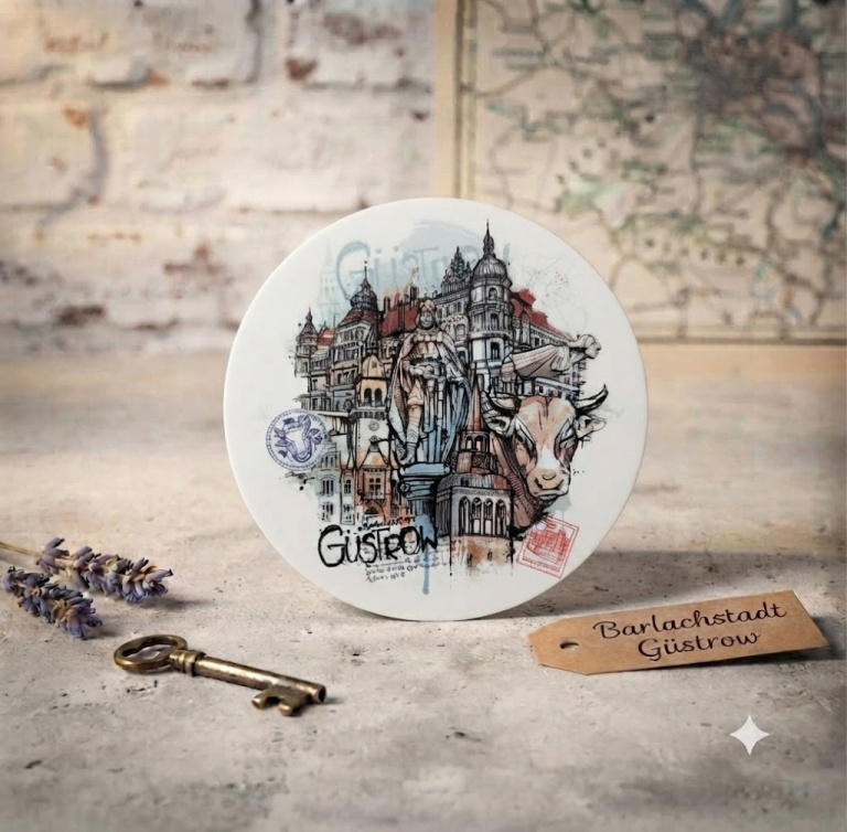 Aufkleber "Kunstdruck Güstrow"